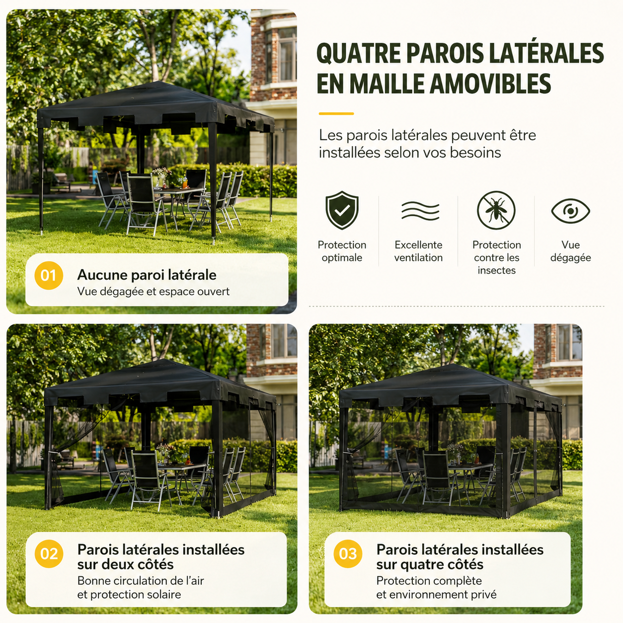 Tonnelle Moustiquaire Double Porte