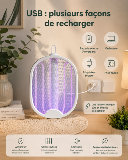 Raquette Anti-Moustique Electrique