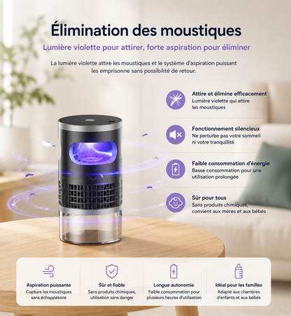 Piège Anti-Moustique Rechargeable
