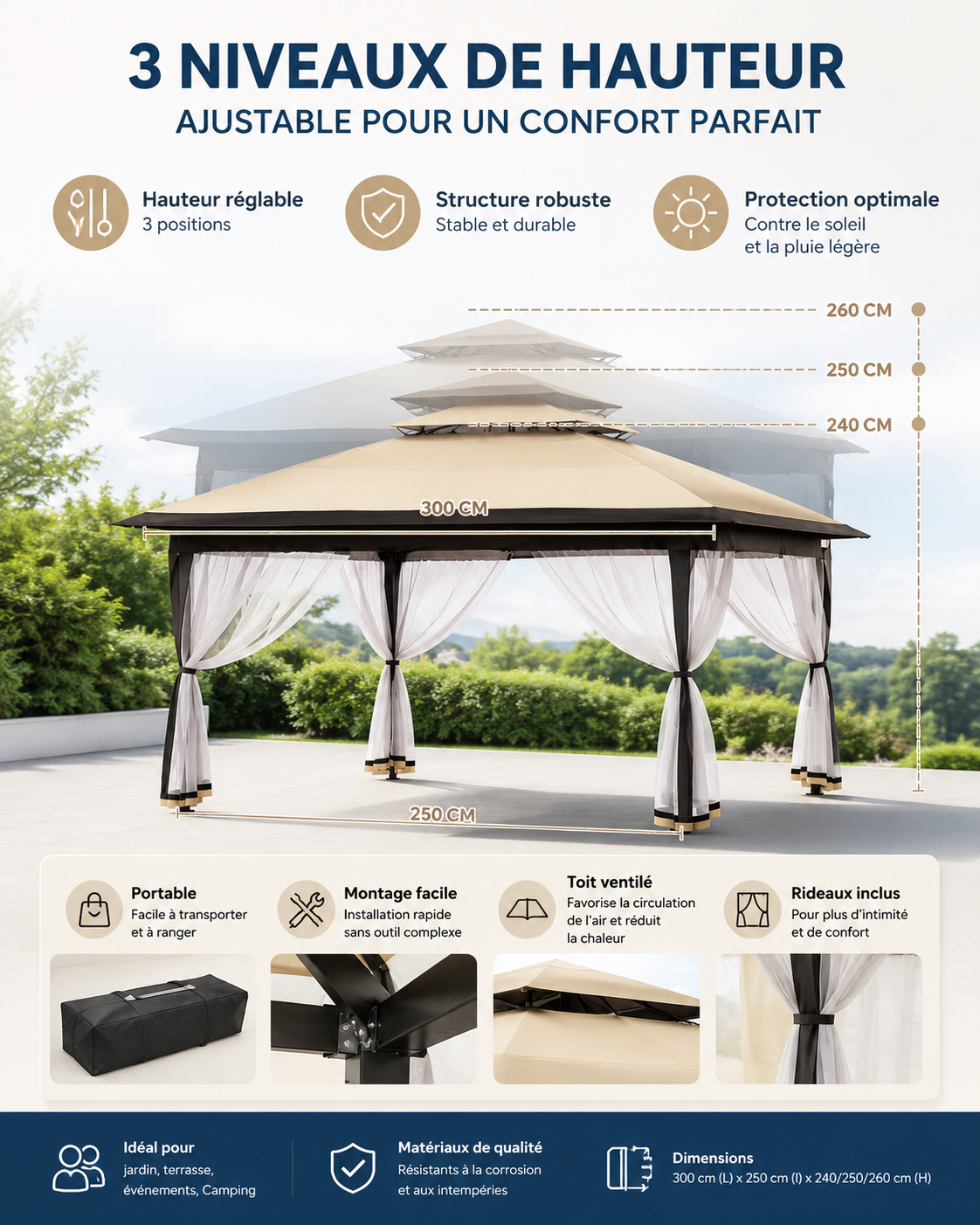 Tonnelle Moustiquaire Pop-Up