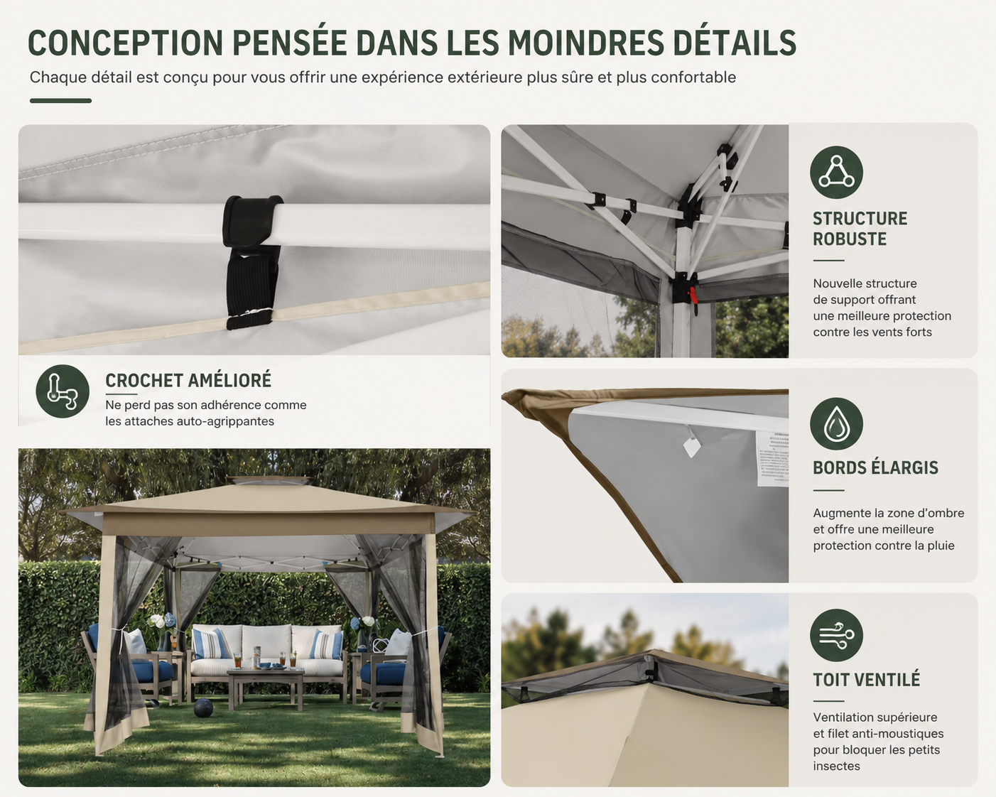 Pavillon Pliant Moustiquaire